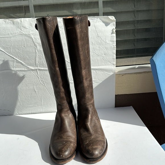 Frye Jayden Buckle Back Zip Tall Riding Boot In Slate-Sz 7 B - Picture 5 of 16